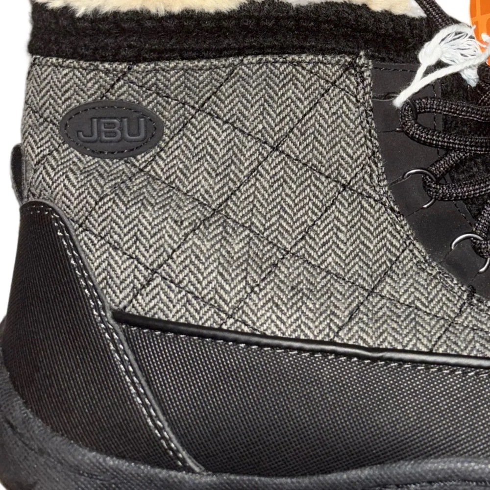 Jambu Jane Boot Quilted Herringbone Bootie Faux Fur Lined Women's Size 10